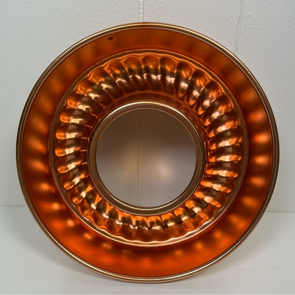 Vintage Kitchen Vintage Mirro Copper 6cup Round Bundt Jello Mold Wall Hanging Farmhouse